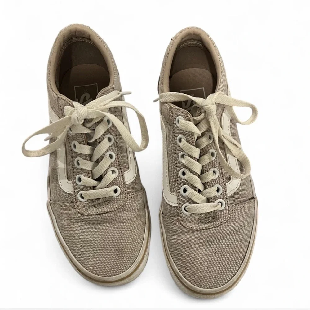 Beige Canvas Vans Sneakers